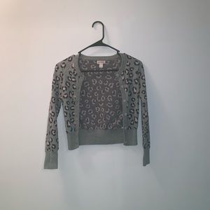 Girls Cat & Jack leopard print sweater